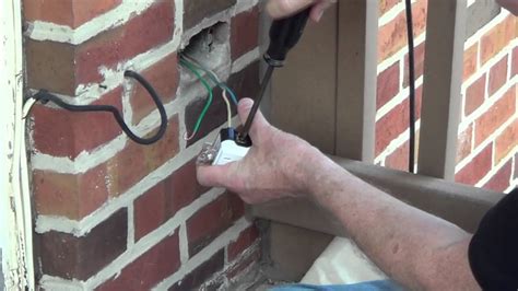 conduit electrical box on brick|how to insert outdoor electrical box.